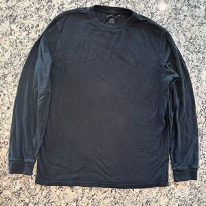 Men’s Size Medium Black American Eagle Long-Sleeve Crew-Neck T-Shirt
